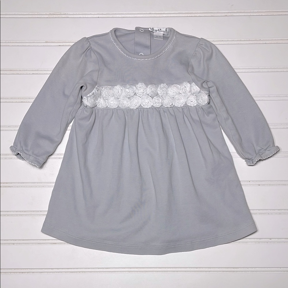 KISSY KISSY EUC 100% Pima Cotton Floral Detail Long Sleeve Dress